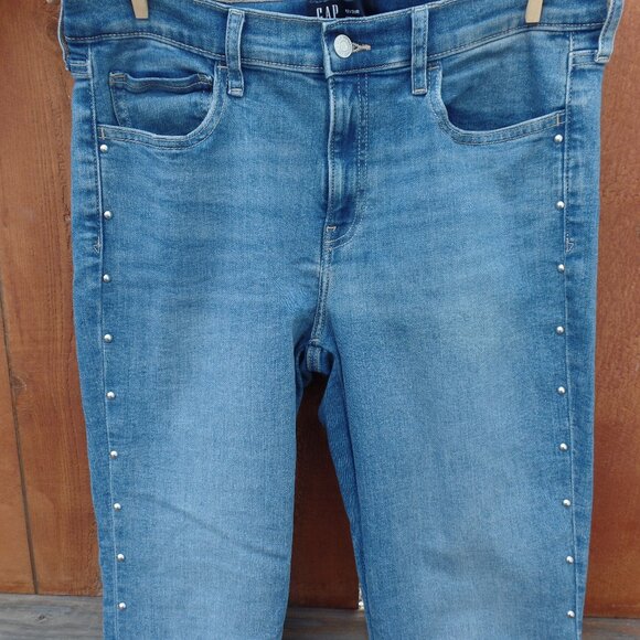 GAP Denim - Gap STUDDED JeanBaby Boot Stretch Kick Out At The Calf 12/31R NWOT